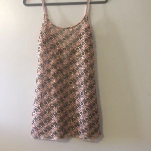 Free People metallic sheer tank